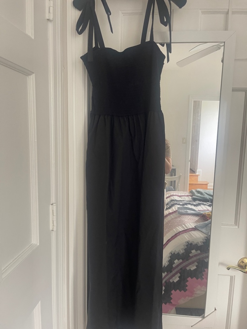 COS Black Tie-Shoulder Maxi Dress